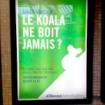 Le koala ne boit jamais - Pub JCDecaux