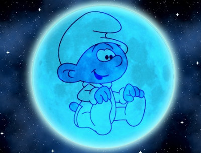 La lune bleue, une fable de petit Schtroumpf ?