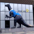 Statue d'Iguanodon lors de la journée mondiale de l'eau en 2015